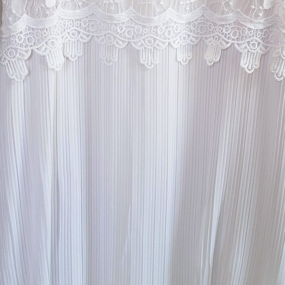 Tribal White Open Cardigan Lace & Pleat Back L - Picture 4 of 11